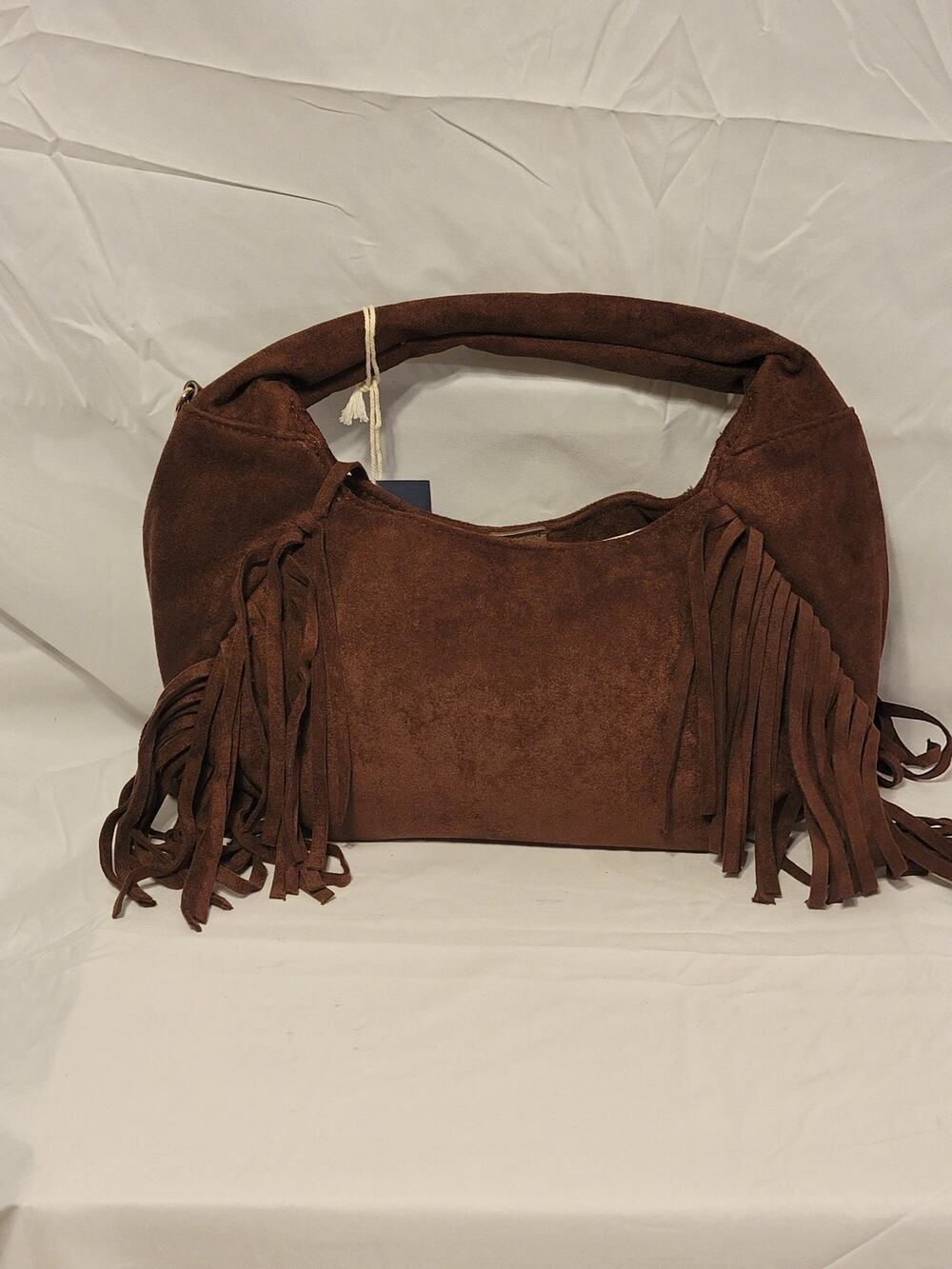Universal Thread Soft Fringe Cresent Handbag Brown